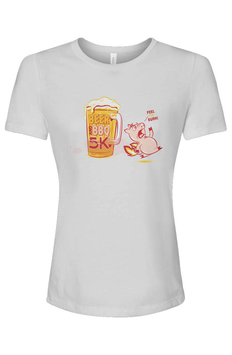 Beer and BBQ 5K Ladies' Relaxed Fit Triblend Tee