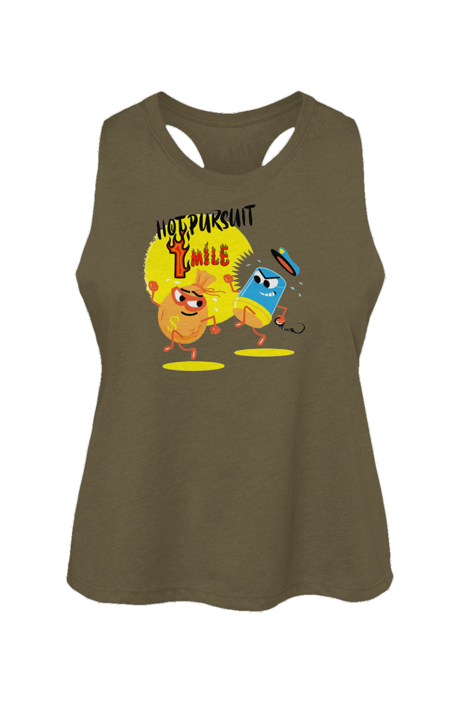 Hot Pursuit 1 Mile Ladies' Racerback Cropped Tank