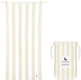 Dock & Bay Beach Towel - Quick Dry, Sand Free - Compact, Lightweight - 100% Recycled - Includes Bag - Cabana Light - Bora Bora Beige - Large (160x90cm, 63x35)