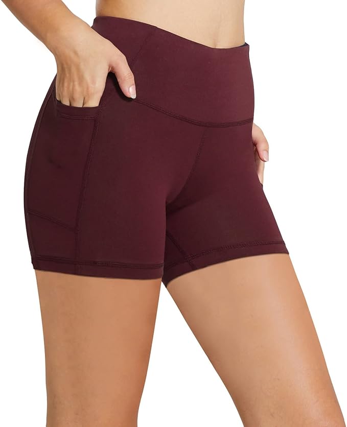 baleaf Women's 8"/ 5"/ 3" Biker Shorts High Waist Yoga Workout Gym Running Volleyball Spandex Shorts with Pockets