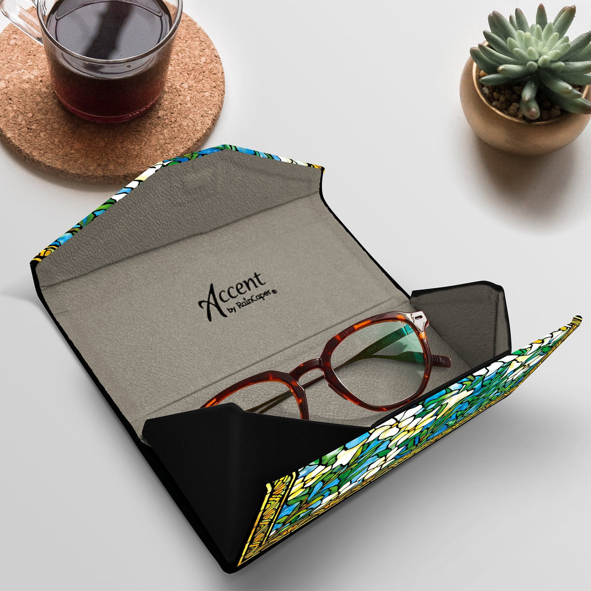 Tiffany Field of Lilies Folding Glasses Case – Compact & Protective