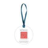 Frank Lloyd Wright Waterlilies Porcelain Keepsake Ornament – Flat Ceramic, Gift-Ready