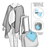 Hassam "Celia's Garden" Reversible Rain Cape Poncho – Lightweight Hooded Wrap for Women