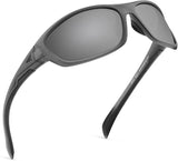 KastKing Hiwassee Polarized Sport Sunglasses for Men and Women, Wrap Sunglasses for Fishing Cycling and Running,UV Protection
