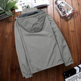 Mens Lightweight Waterproof Jacket Windproof Rain Hooded jackets for Running Hiking Cycling Travel M-7XL