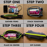 SPIbelt Running Belt for Women Men, Phone Holder for Running, Running Fanny Pack, Holder for Phone, Running Waist Pack, Adjustable Waist, [Fits All Phones]. Cloudy Grey with Black Zipper