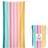 Dock & Bay Quick Drying Towel - for Sports & Gym - Compact, Lightweight - 100% Recycled - Includes Bag - Coastal Candy, Extra Large (200x90cm, 78x35)