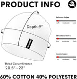 9" Multifunctional Lightweight Beanies Hats Snug Fitting, Running Skull Cap Helmet Liner Sleep Caps