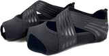 ABIRAM Yoga Socks Toeless Non-Slip Grips & Straps, for Pilates, Barre, Ballet, Bikram, Workout for Women