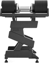 SNODE AD80 Drop Proof 80 lbs Adjustable Dumbbell Set -Adjustable Weights with Cast Iron Plates and Cradle, Knurled Handle, Fast Adjust, Compact Home Gym Equipment for Bench & Press