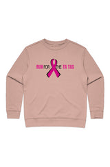 Run for the Ta Tas Ladies' Premium Crew Sweatshirt