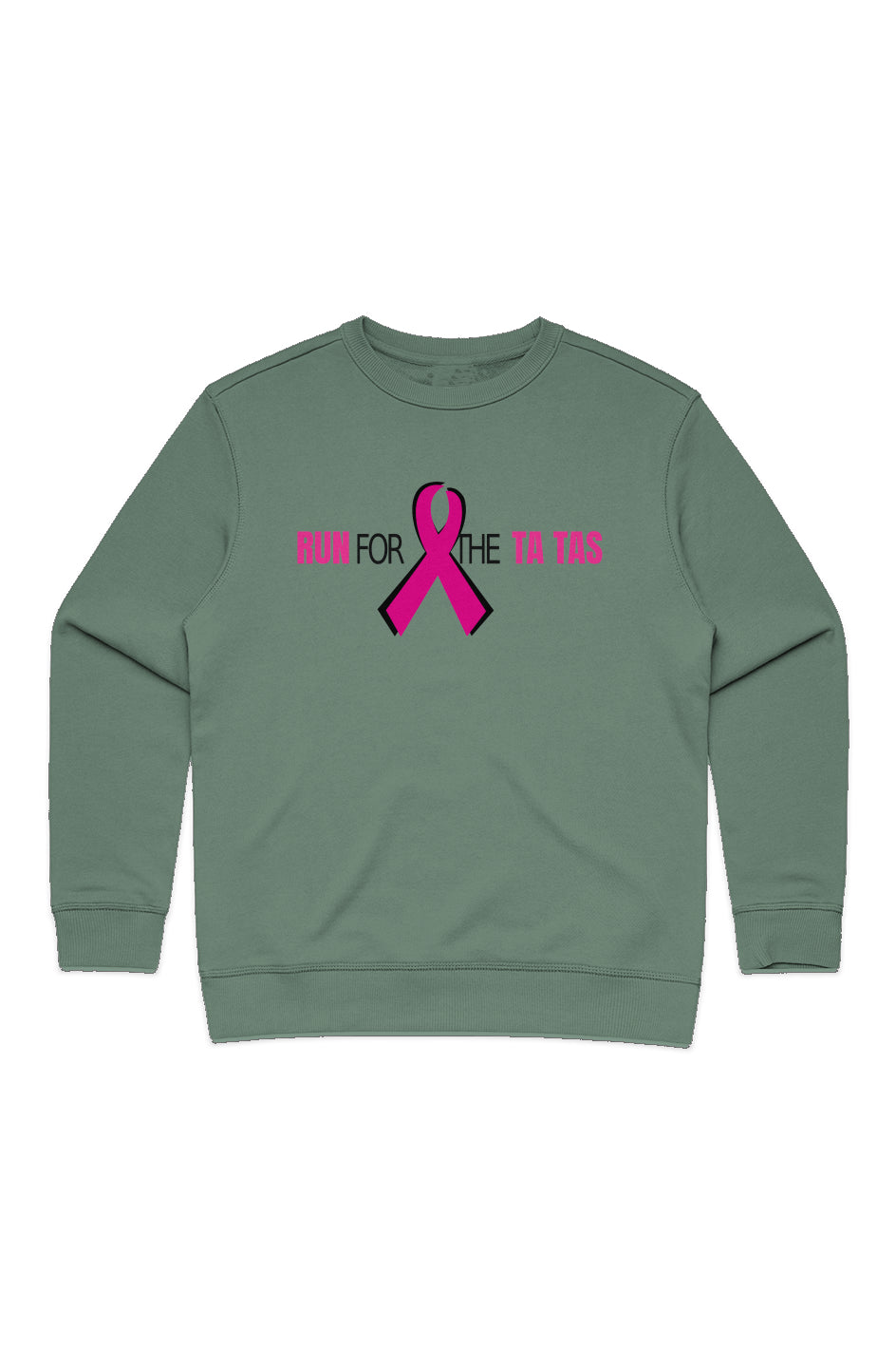 Run for the Ta Tas Ladies' Premium Crew Sweatshirt