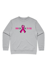 Run for the Ta Tas Ladies' Premium Crew Sweatshirt