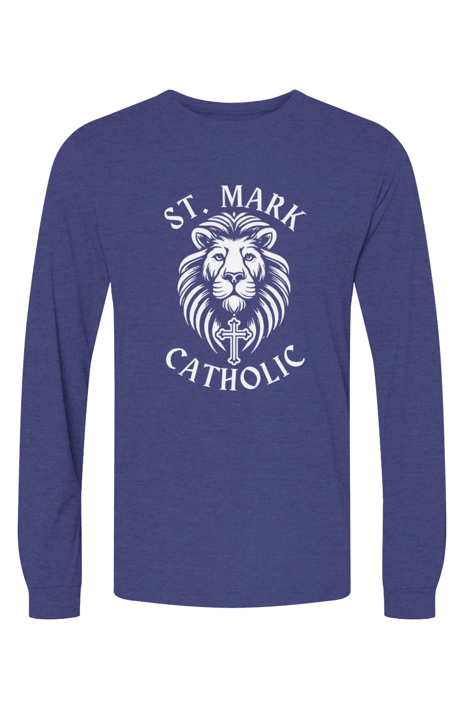 St. Mark Catholic Staff Triblend L/S Tee
