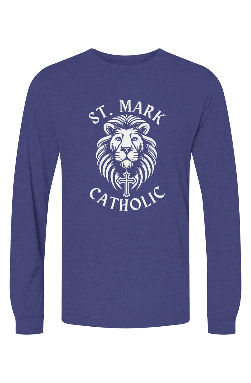 St. Mark Catholic Staff Triblend L/S Tee