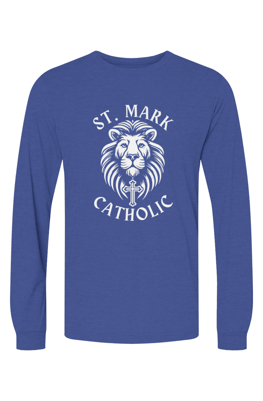 St. Mark Catholic Staff Triblend L/S Tee