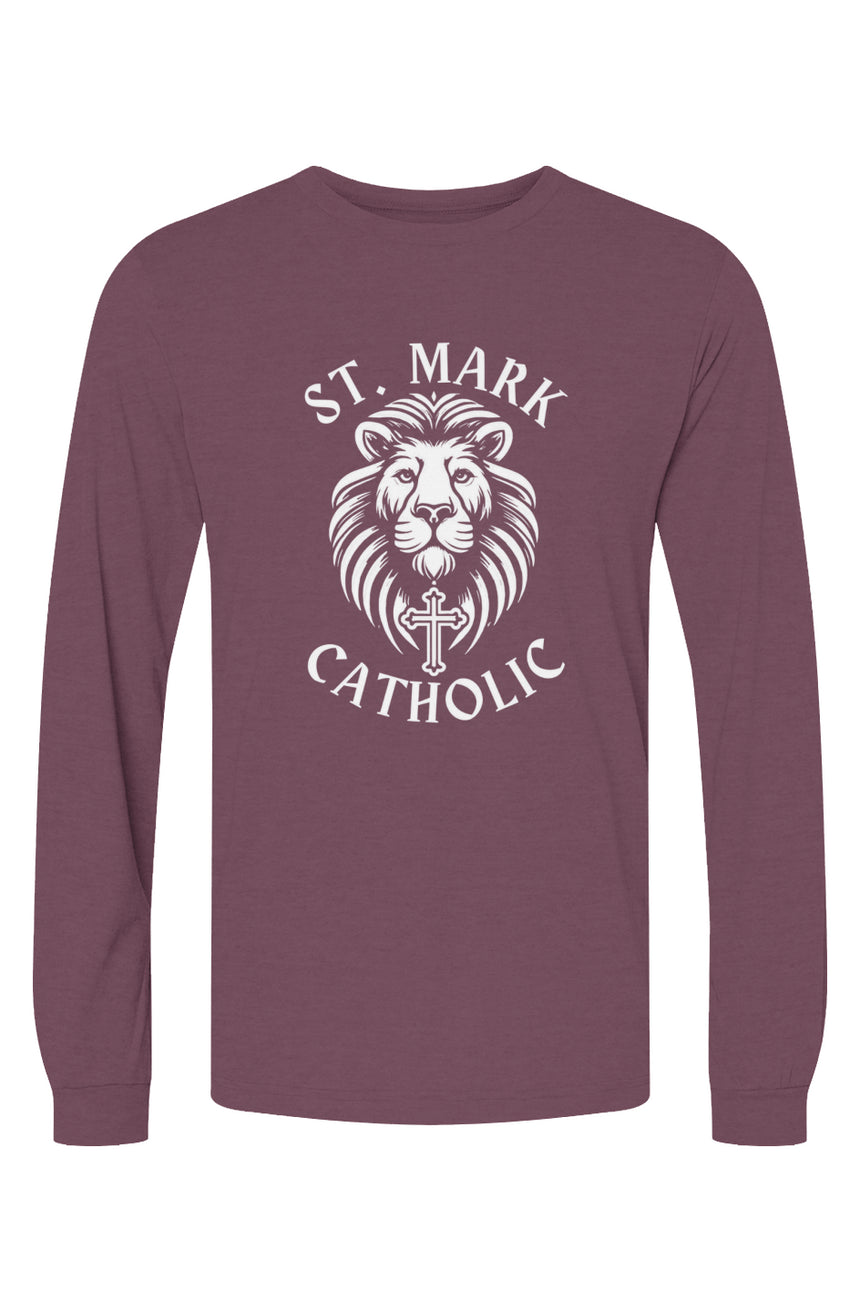 St. Mark Catholic Staff Triblend L/S Tee