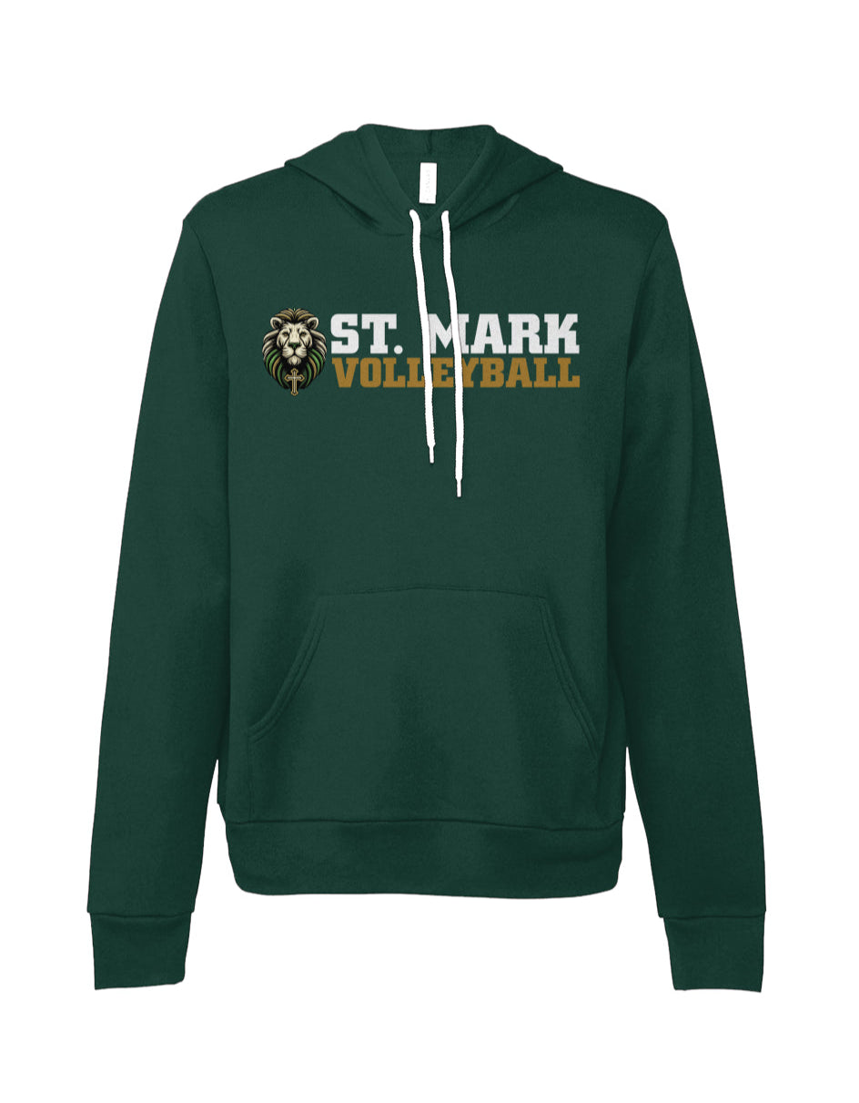 St. Mark Catholic Volleyball Sponge Fleece Hooded Sweatshirt
