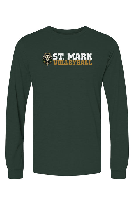 St. Mark Catholic Volleyball Triblend L/S Tee