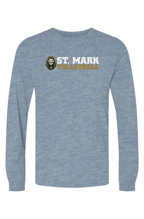 St. Mark Catholic Volleyball Triblend L/S Tee