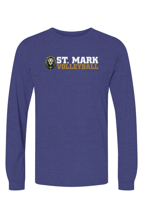 St. Mark Catholic Volleyball Triblend L/S Tee