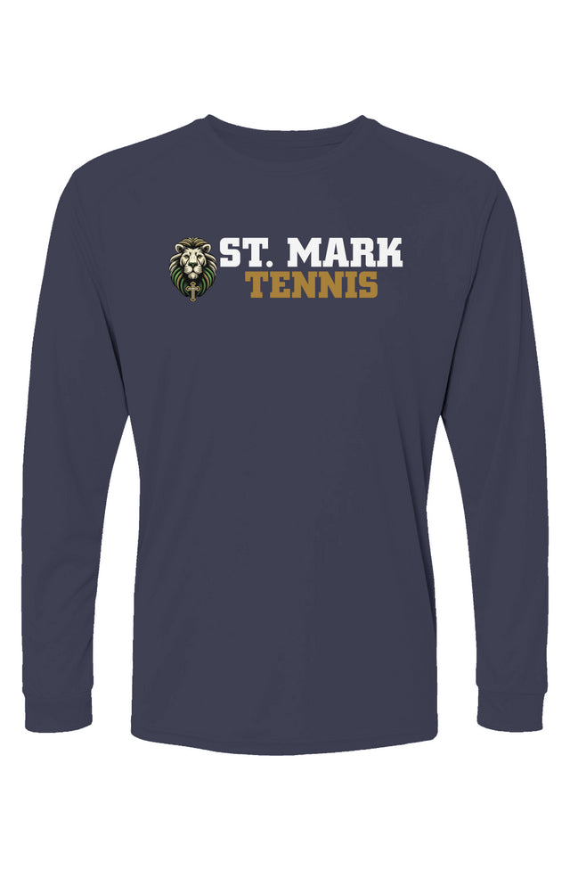 St. Mark Catholic Tennis L/S Performance Tee w/ SPF 50+