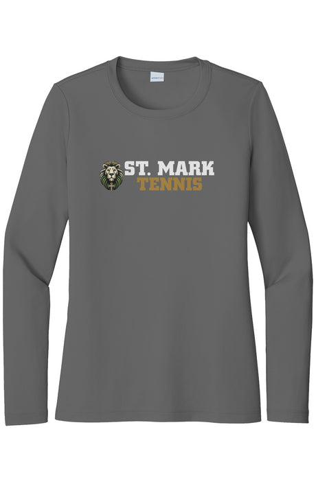 St. Mark Catholic Tennis L/S Performance Tee w/ SP