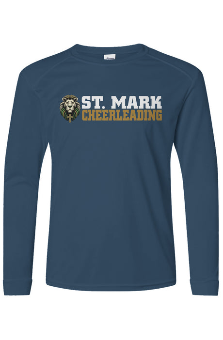 St. Mark Catholic Cheerleading Posi UV Pro LS Tee w/ UPF 50+