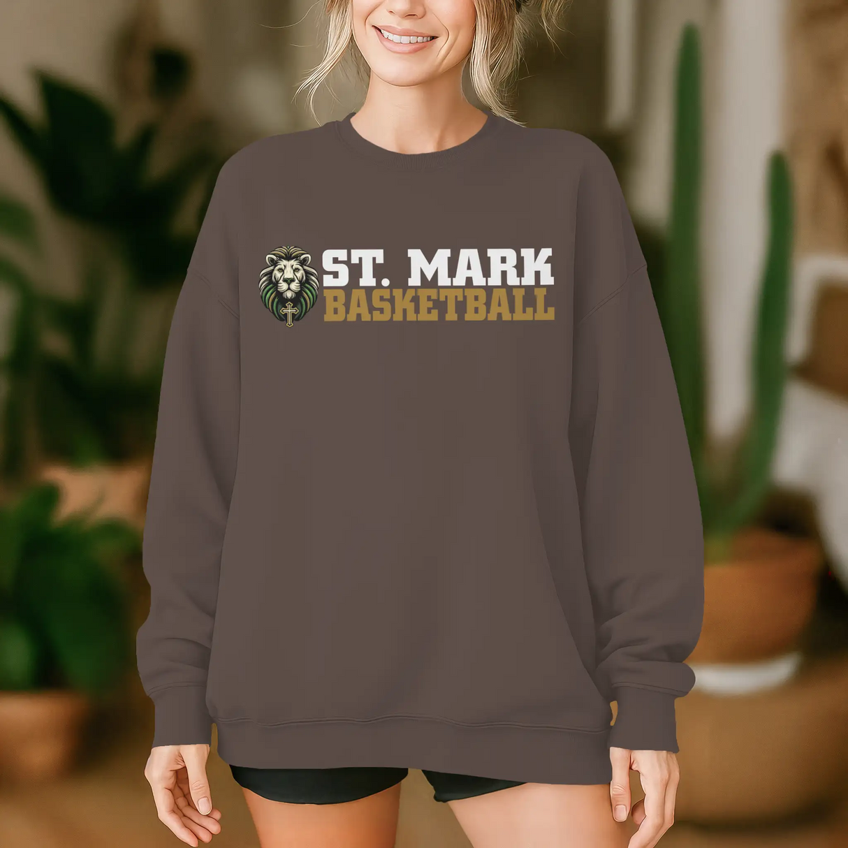 St. Mark Catholic Basketball Midweight Sweatshirt