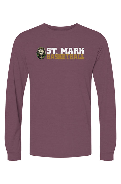 St. Mark Catholic Basketball Triblend L/S Tee