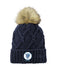 Hoggard Vikings Football Faux Fur Pom Beanie