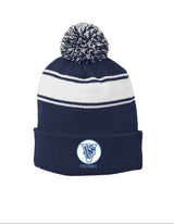 Hoggard Vikings Football Stripe Pom Beanie