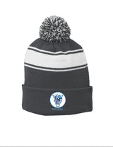 Hoggard Vikings Football Stripe Pom Beanie