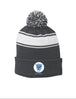 Hoggard Vikings Football Stripe Pom Beanie