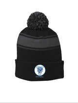 Hoggard Vikings Football Stripe Pom Beanie