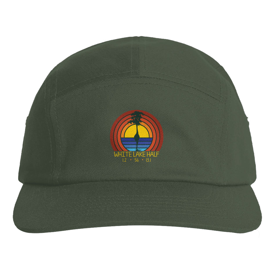 White Lake Half Finn Five Panel Finisher Cap