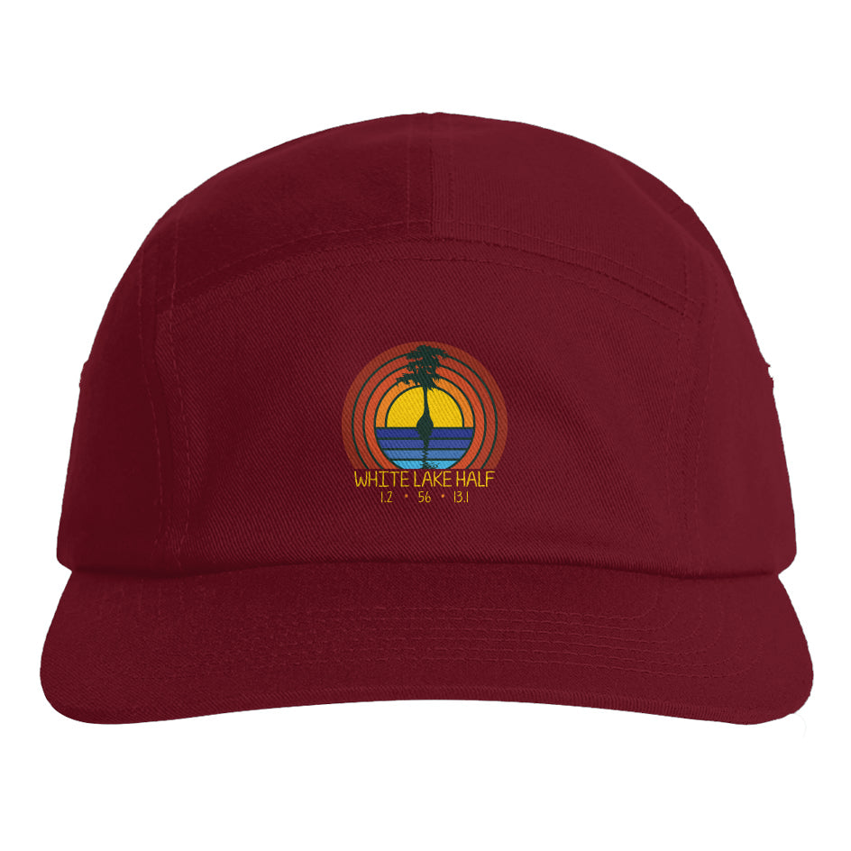 White Lake Half Finn Five Panel Finisher Cap