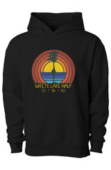 White Lake Half Finn Pullover Hooded Sweatshirt