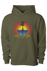 White Lake Half Finn Pullover Hooded Sweatshirt