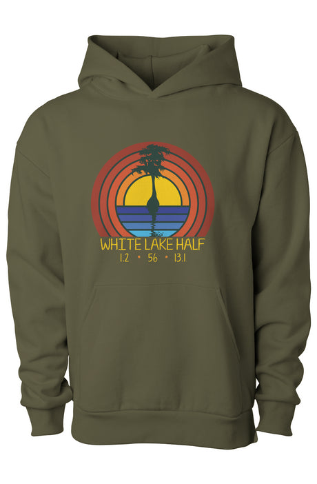 White Lake Half Finn Pullover Hooded Sweatshirt