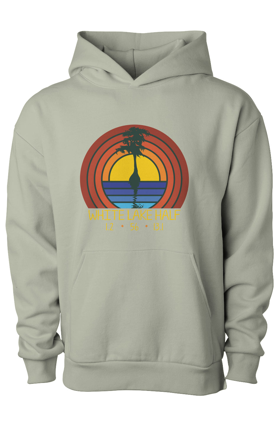 White Lake Half Finn Pullover Hooded Sweatshirt