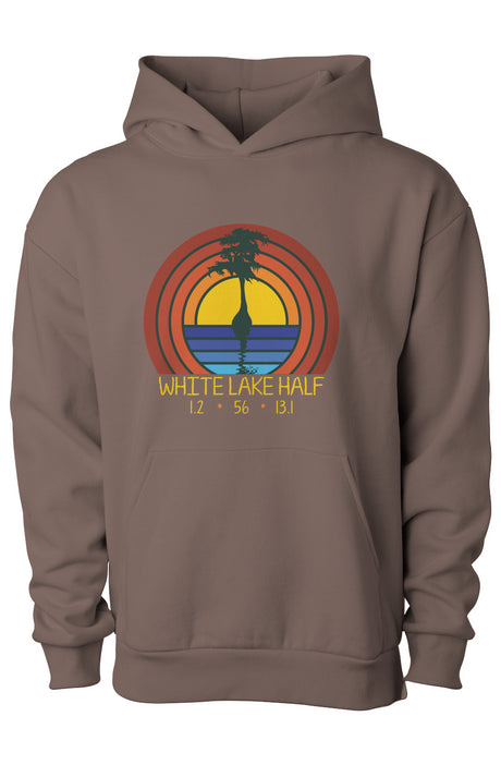 White Lake Half Finn Pullover Hooded Sweatshirt