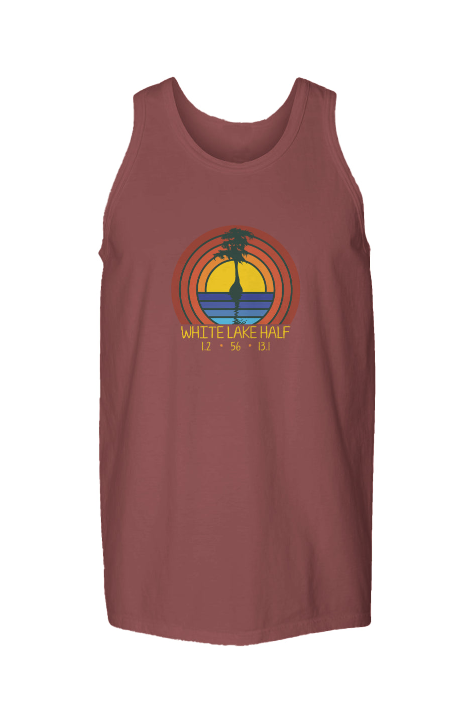 White Lake Half Garment Dyed Unisex Finisher Tank