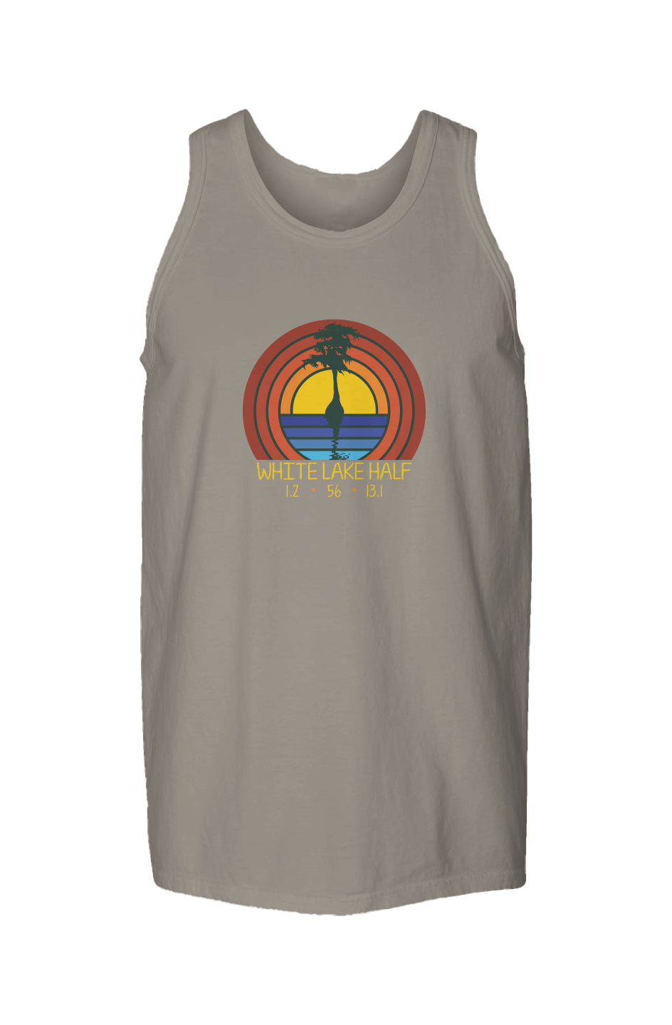 White Lake Half Garment Dyed Unisex Finisher Tank
