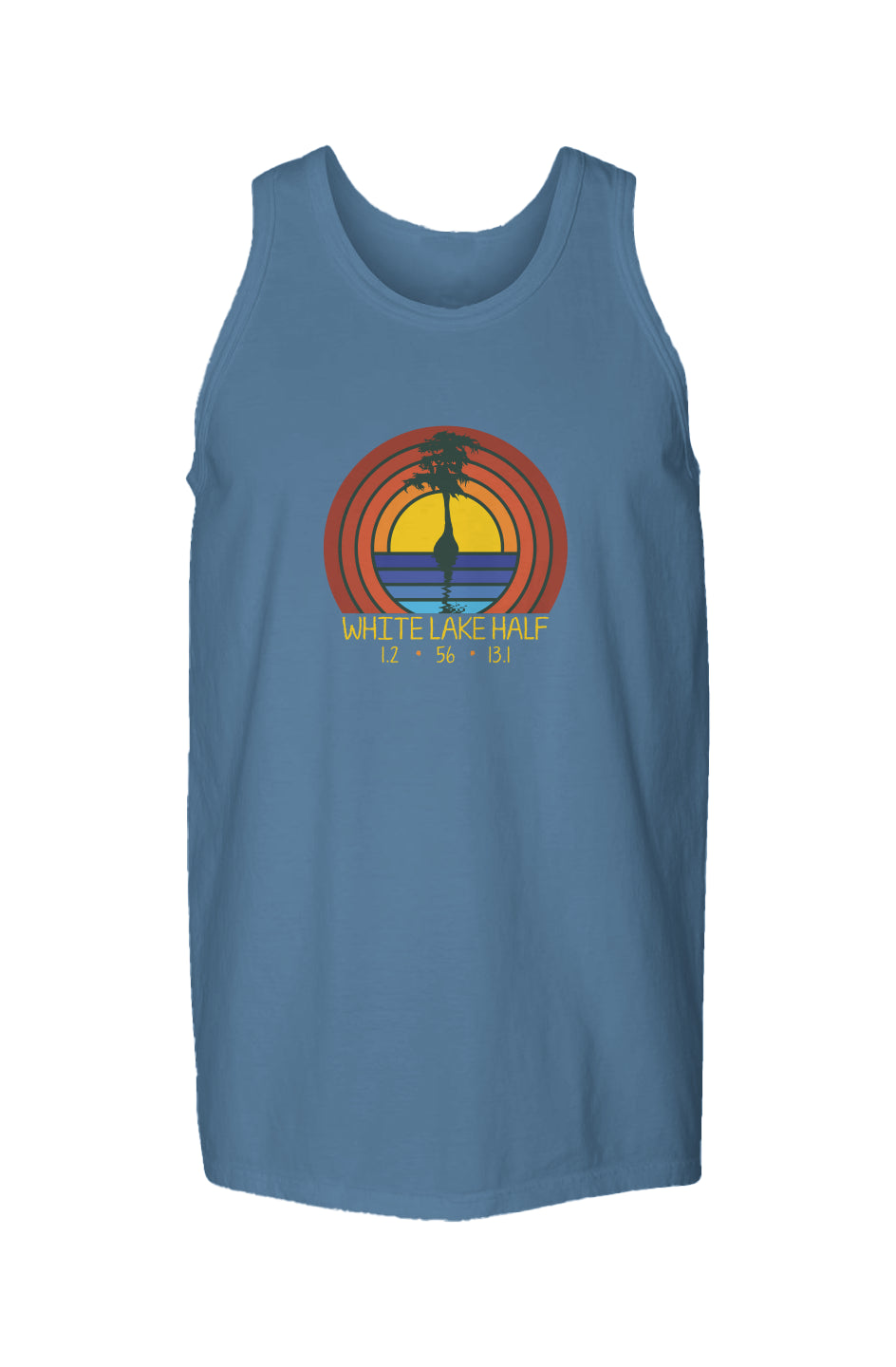 White Lake Half Garment Dyed Unisex Finisher Tank