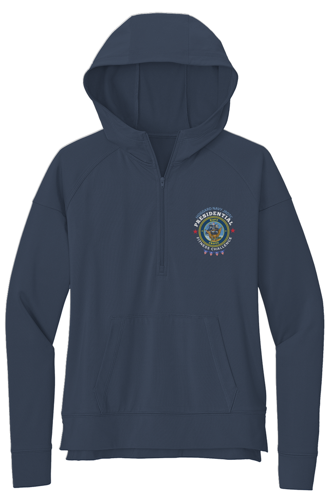 Hoggard Navy JROTC Presidential Fitness Challenge Ladies' Stretch 1/2 Zip Hoodie