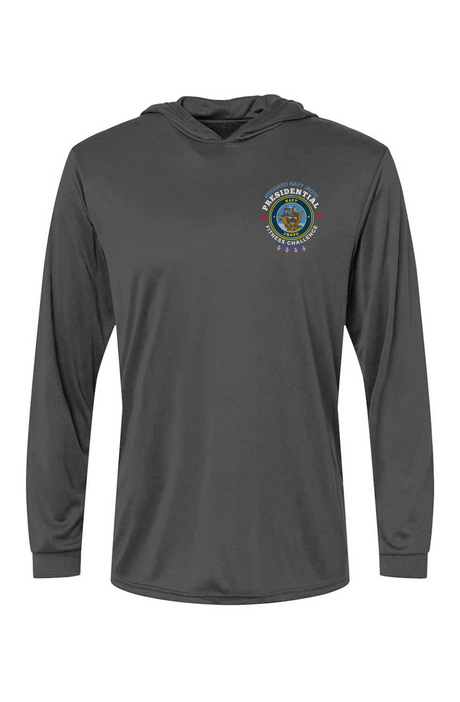 Hoggard Navy JROTC Presidential Fitness Challenge Bahama Hooded L/S Tee w/ UPF 50+