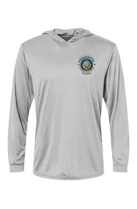 Hoggard Navy JROTC Presidential Fitness Challenge Bahama Hooded L/S Tee w/ UPF 50+