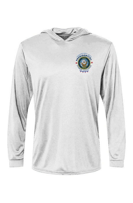 Hoggard Navy JROTC Presidential Fitness Challenge Bahama Hooded L/S Tee w/ UPF 50+