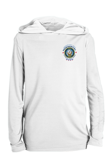 Hoggard Navy JROTC Presidential Fitness Challenge Bahama Hooded L/S Tee w/ UPF 50+